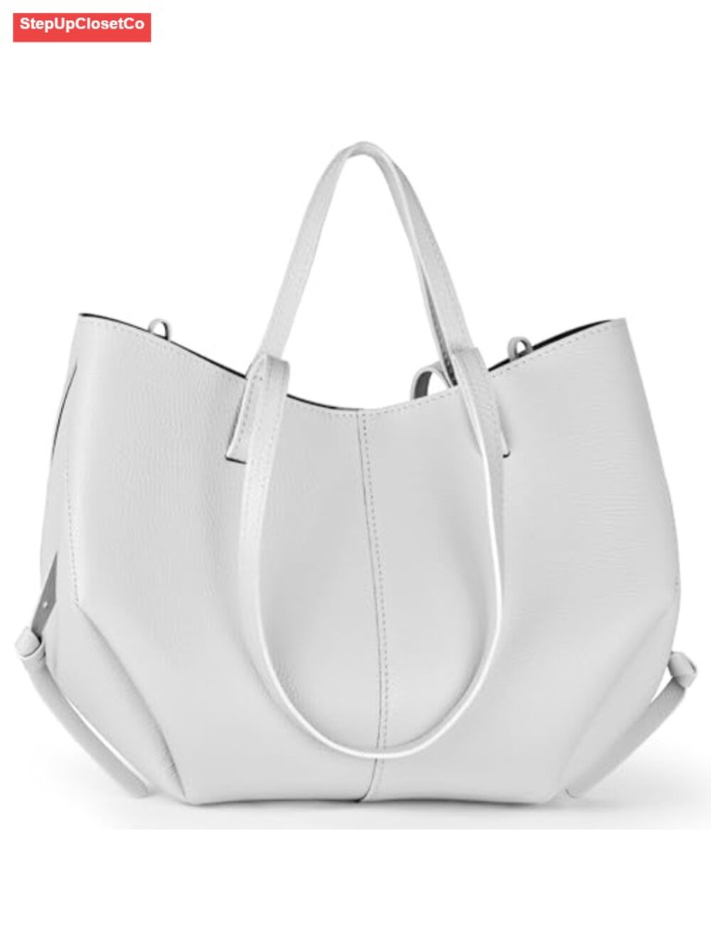 Genuine Italian Leather Tote Bag for Women Shoulder Handbag Structured